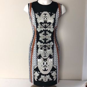 Clover Canyon Geometric and Paisley Bodicon Dress- size 10